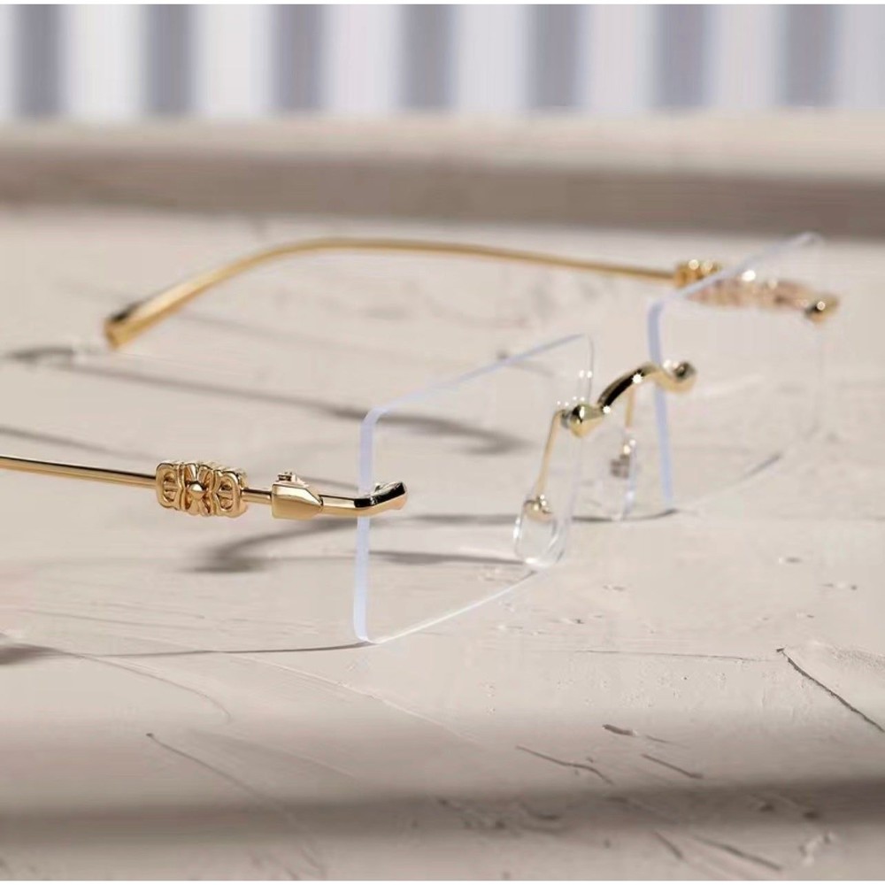 Men's Metal Rimless Versatile Glasses - Picture 2 of 7
